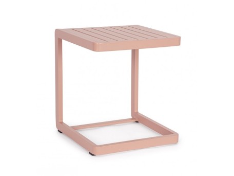 Τραπεζάκι Βοηθητικό Konnor Μεταλλικό Ροζ 40x40x45εκ. - Ροζ
