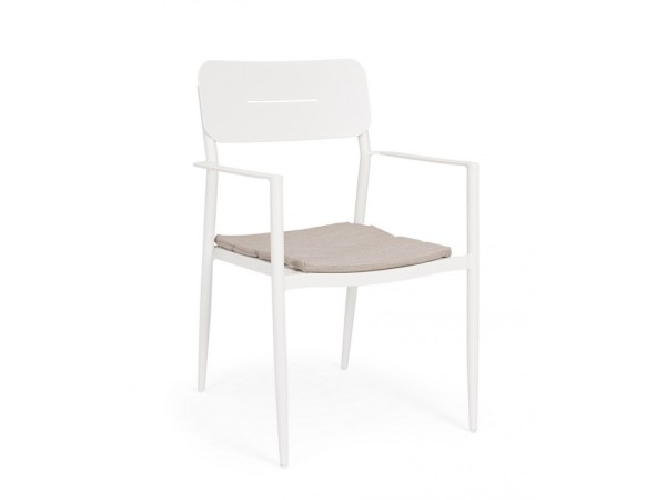 Καρέκλα Εξωτερικού Χώρου Nebula Μεταλλική Λευκή 55.5x58x85.5εκ. - Λευκό Καρέκλα Εξωτερικού Χώρου Nebula Μεταλλική Λευκή 55.5x58x85.5εκ. - Λευκό