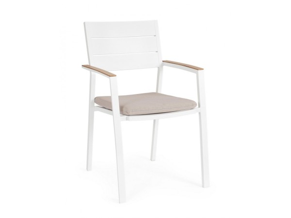 Καρέκλα Εξωτερικού Χώρου Zelmar Μεταλλική Λευκή 58.5x55.5x90εκ. - Λευκό Καρέκλα Εξωτερικού Χώρου Zelmar Μεταλλική Λευκή 58.5x55.5x90εκ. - Λευκό