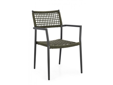 Καρέκλα Κήπου Caleta Μεταλλική Πράσινη 56*60*86εκ. - Πράσινο