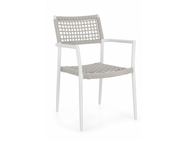 Καρέκλα Κήπου Caleta Μεταλλική Γκρι 56*60*86εκ. - Γκρι