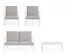 Σετ Σαλόνι Εξωτερικού Χώρου Konnor Λευκό 135x82x84εκ. - Γκρι