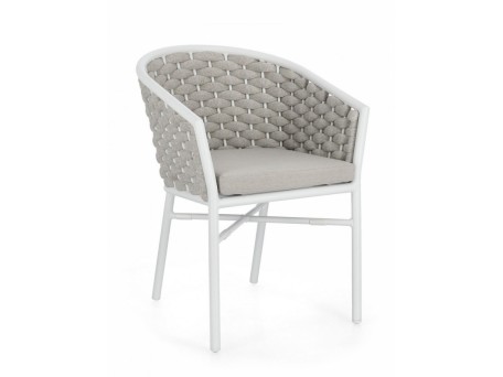 Καρέκλα Εξωτερικού Χώρου Margalida Μεταλλική Γκρι 57*61*80εκ. - Γκρι