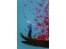 Πίνακας Βάρκα Λουλούδια Μπλέ 120x3.5x160εκ - Μπλε