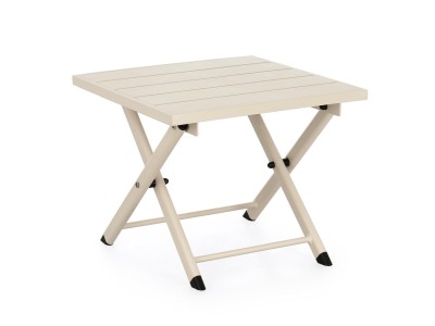 Τραπέζι Βοηθητικό Κήπου Taylor Μεταλλικό Μπεζ 44*43*36εκ. - Μπεζ