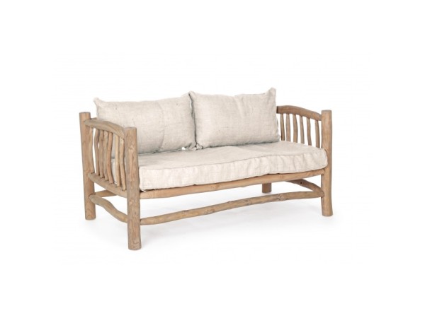 Καναπές Διθέσιος Sahel Μασίφ Ξύλο Μπεζ 80x75x140εκ. - Μπεζ Καναπές Διθέσιος Sahel Μασίφ Ξύλο Μπεζ 80x75x140εκ. - Μπεζ