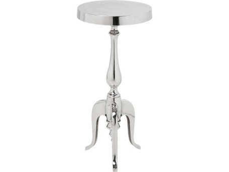 Βοηθητικό Τραπεζάκι Barocco Alu Ασημί  27x27x62εκ - Ασημί