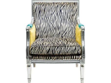 Πολυθρόνα Regency Zebra 70x68x98εκ - Μαύρο