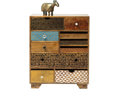 Συρταριέρα Soleil Πολύχρωμη 70x30x90εκ - Μπλε