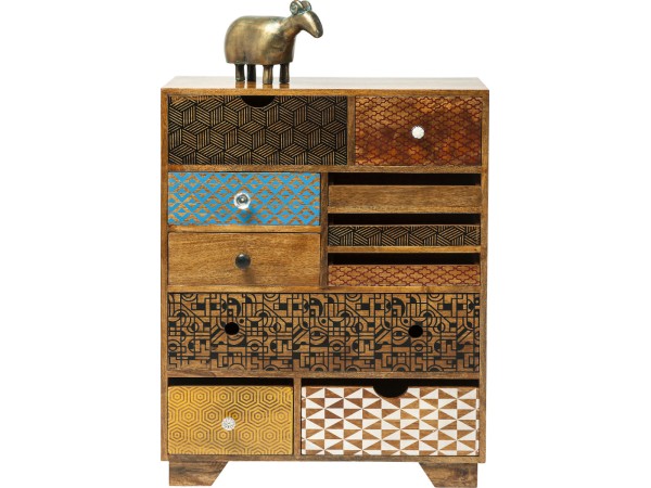 Συρταριέρα Soleil Πολύχρωμη 70x30x90εκ - Μπλε