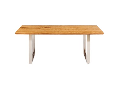Τραπέζι Symphony Δρυς  Ασήμι 160x80x76εκ. - Ασημί