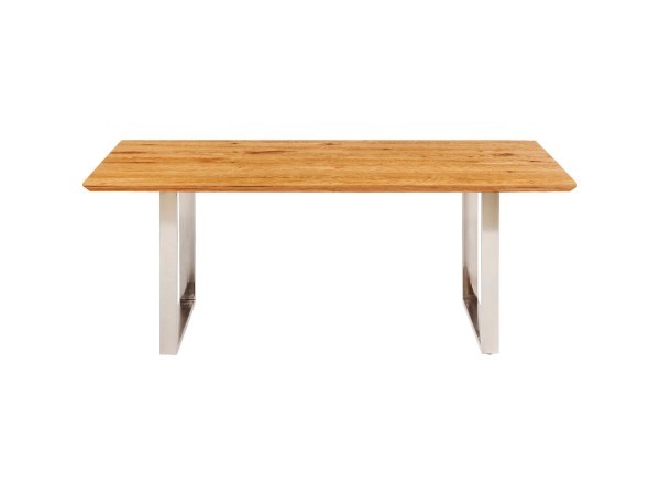 Τραπέζι Symphony Δρυς  Ασήμι 160x80x76εκ. - Ασημί