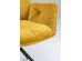 Καρέκλα Περιστρεφόμενη  Mila Βελούδο Κίτρινη 60x65x89εκ - Κίτρινο