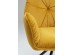 Καρέκλα Περιστρεφόμενη  Mila Βελούδο Κίτρινη 60x65x89εκ - Κίτρινο
