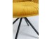 Καρέκλα Περιστρεφόμενη  Mila Βελούδο Κίτρινη 60x65x89εκ - Κίτρινο