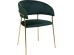 Καρέκλα Με Μπράτσα Belle Σκούρο Πράσινο-Χρυσό (Σετ 2) 57x54x77.5εκ - Χρυσό