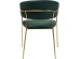 Καρέκλα Με Μπράτσα Belle Σκούρο Πράσινο-Χρυσό (Σετ 2) 57x54x77.5εκ - Χρυσό