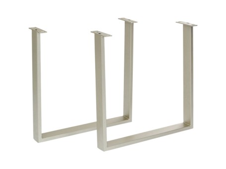 Βάση Τραπεζιού Tavola Μεταλλική Ασημί (2/Σετ) 70x44688x71εκ - Ασημί