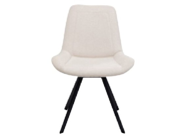 Καρέκλα Τραπεζαρίας Περιστρεφόμενη Baron Άσπρο Ύφασμα 57x63x88 εκ. - Λευκό