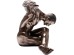 Διακοσμητικό Γυμνός Άντρας Σε Υπόκλιση Καφέ-Χάλκινο Μεταλλικό 137 εκ. 137x47x40εκ - Καφέ