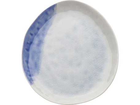 Πιάτο Crackle White Blue Κεραμικό Ø28cm