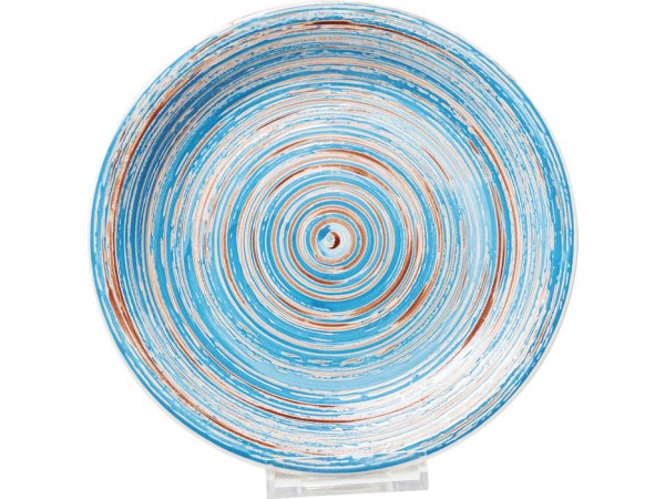 Πιάτο Swirl Blue Ø27cm - Λευκό Πιάτο Swirl Blue Ø27cm - Λευκό
