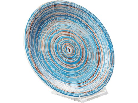 Πιάτο Swirl Blue Ø19cm - Λευκό