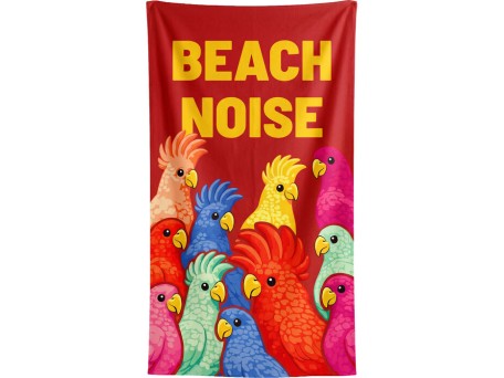 Πετσέτα Θαλάσσης Exotic Birds Κόκκινη 90x170εκ. - Πολύχρωμο