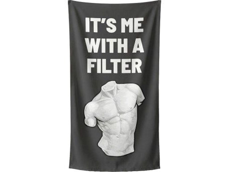Πετσέτα Θαλάσσης Filter Boy Ασπρόμαυρη 90x170εκ. - Ασπρόμαυρο