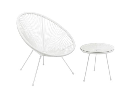 Σετ Κήπου  Acapulco Λευκό  (Σετ 2τεμ.) - Λευκό