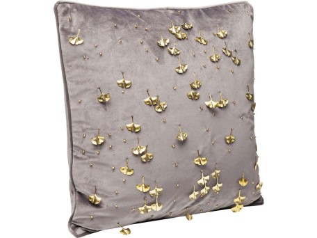 Μαξιλάρι Ginkgo Velvet Γκρι 45 εκ. 45x8x45εκ - Γκρι