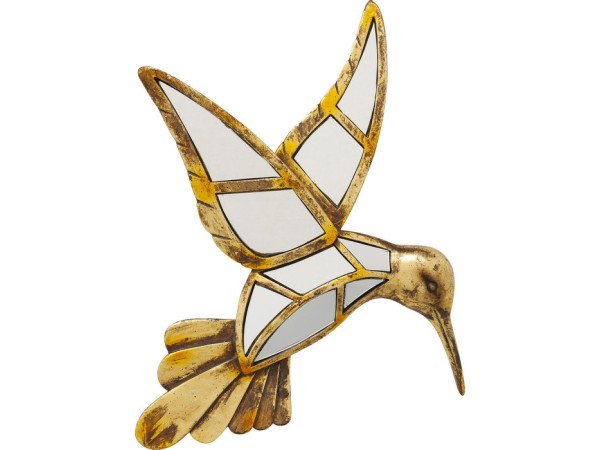 Διακοσμητικό Τοίχου Κολιμπρί Γυαλί-Χρυσό 37x40 εκ. (PL) 40.5x44595x37εκ - Χρυσό