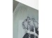 Γυάλινος Πίνακας Dollar Girl Λευκό-Μαύρο 120x0,4x120εκ
