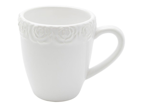 Κούπα Rosa Κεραμική Λευκή 12x7,5x10 εκ - Λευκό Κούπα Rosa Κεραμική Λευκή 12x7,5x10 εκ - Λευκό