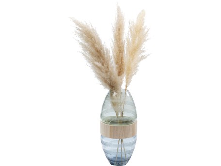 Βάζο Funky Γυάλινο Μάνγκο Γαλαζοπράσινο 34 εκ. 18x18x34εκ - Μπλε