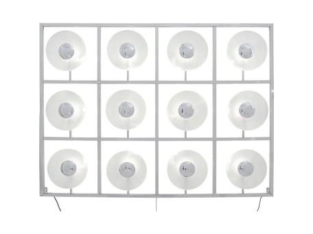 Φωτιστικό Τοίχου Ufo 12 Λαμπτήρες Ασημί 184x20x139εκ - Ασημί