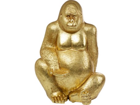 Διακοσμητικό Δαπέδου Γορίλας Χρυσός XL 180εκ. 130x100x180 εκ. - Χρυσό