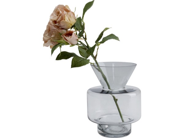 Βάζο Γυάλινο Cristallino 20 εκ. 15x15x20εκ - Γκρι Βάζο Γυάλινο Cristallino 20 εκ. 15x15x20εκ - Γκρι