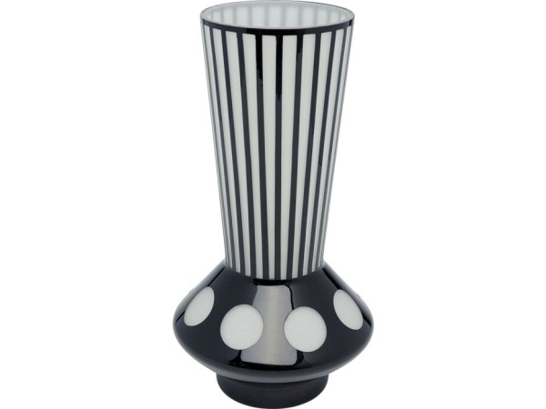 Βάζο Γυάλινο Brillar Ασπρόμαυρο 40 εκ. 22x22x40εκ - Μαύρο Βάζο Γυάλινο Brillar Ασπρόμαυρο 40 εκ. 22x22x40εκ - Μαύρο