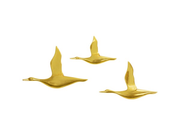 Διακοσμητικό Τοίχου Flying Ducks Χρυσό Σετ 3 Τεμάχια 51x7x76 εκ. - Χρυσό Διακοσμητικό Τοίχου Flying Ducks Χρυσό Σετ 3 Τεμάχια 51x7x76 εκ. - Χρυσό