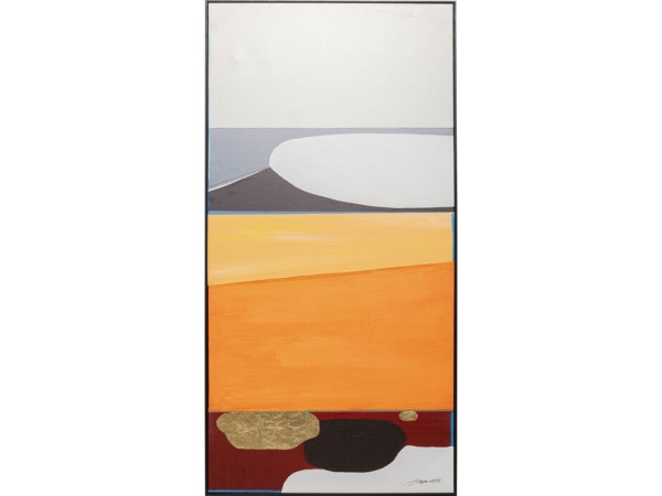 Πίνακας Σχήματα Αφηρημένη Τέχνη Πορτοκαλί  73x4x143εκ