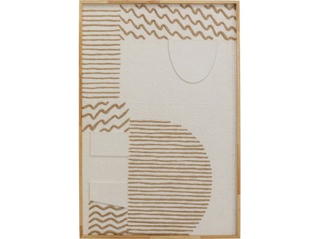 Πίνακας Sandy Γεωμετρικά Σχέδια - Κύματα Καφέ  81x3.5x121.5εκ - Μπεζ