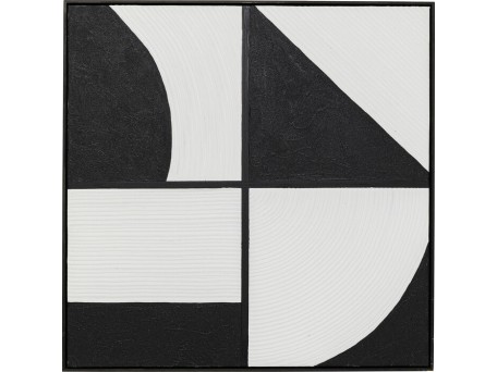 Πίνακας  Modulo Μαύρος - Λευκός  100x4,5x100εκ - Μαύρο