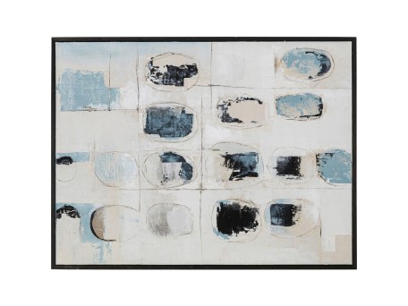 Πίνακας Σε Καμβά Memories Μπλε - Μπεζ 160x2.8x120εκ - Μπλε