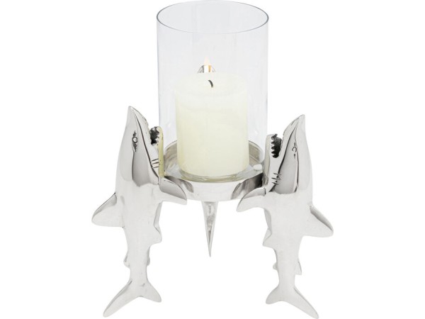 Κηροπήγιο Shark Family Ασημί 20x20x23 εκ. - Ασημί Κηροπήγιο Shark Family Ασημί 20x20x23 εκ. - Ασημί