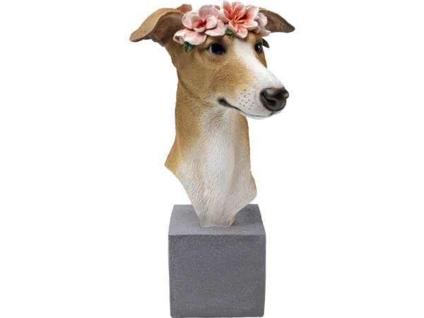 Διακοσμητικό Επιτραπέζιο Fiori Σκύλος 24x23x46,5 εκ. - Καφέ