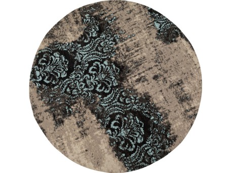 Χαλί Kelim Στρογγυλό Καφέ 200x200x1 εκ. - Γκρι