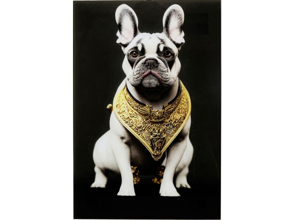 Πίνακας Noble Dog Γυάλινος 40x0,4x60 εκ. - Μαύρο