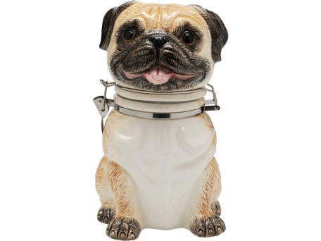 Δοχείο Σκύλος  Jar Pug 18*14*24εκ. - Καφέ
