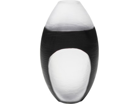 Βάζο Shadow Γυαλί Μαύρο 25x14x41εκ. - Μαύρο